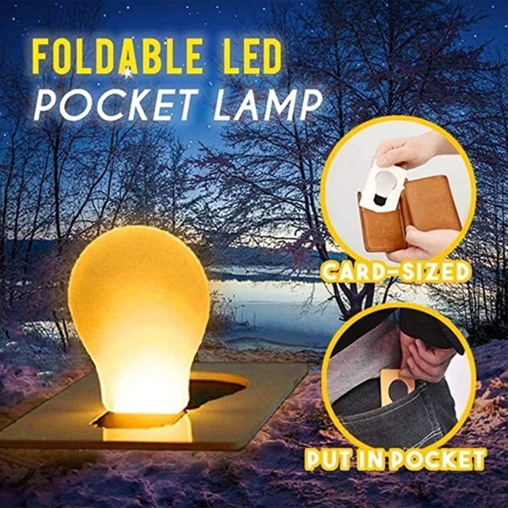 Foldable LED Pocket Lamp, LED Pocket Credit Card Wallet Light Bulb (2)